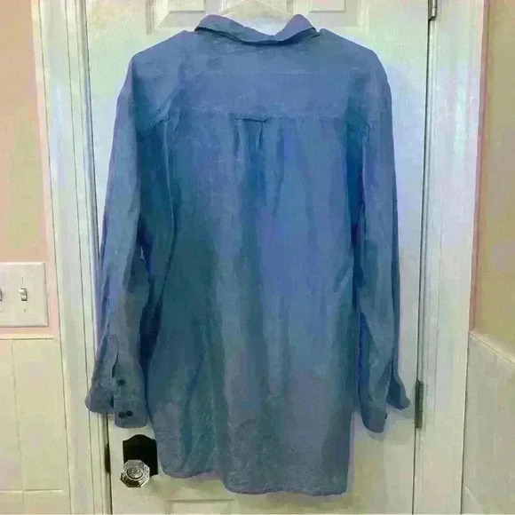 100% Silk M&R International button down Men’s L - Picture 3 of 5